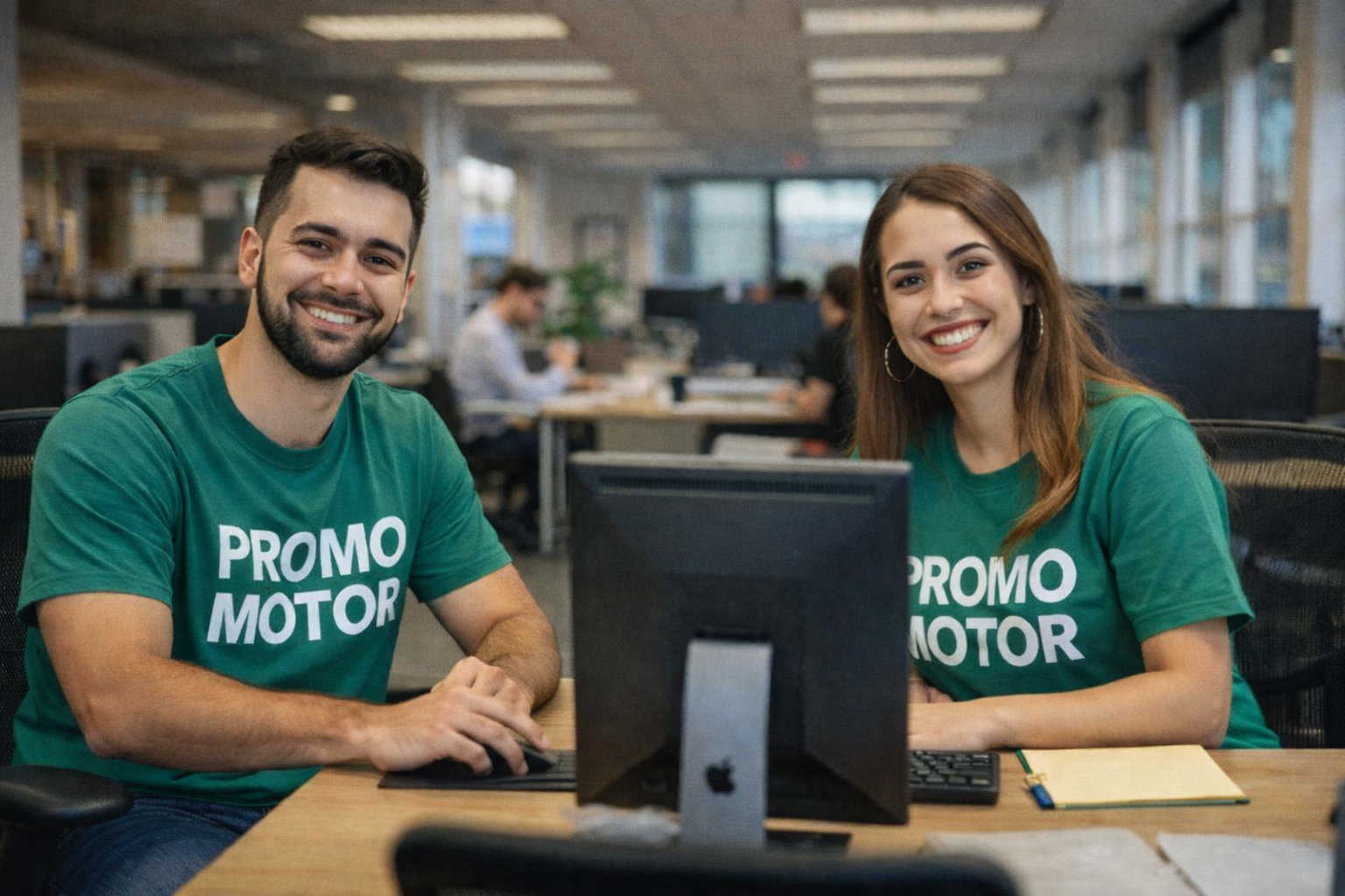 PromoMotor team members in the office